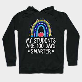 My Students Are 100 Days Smarter 100th Day Of School Teacher Hoodie